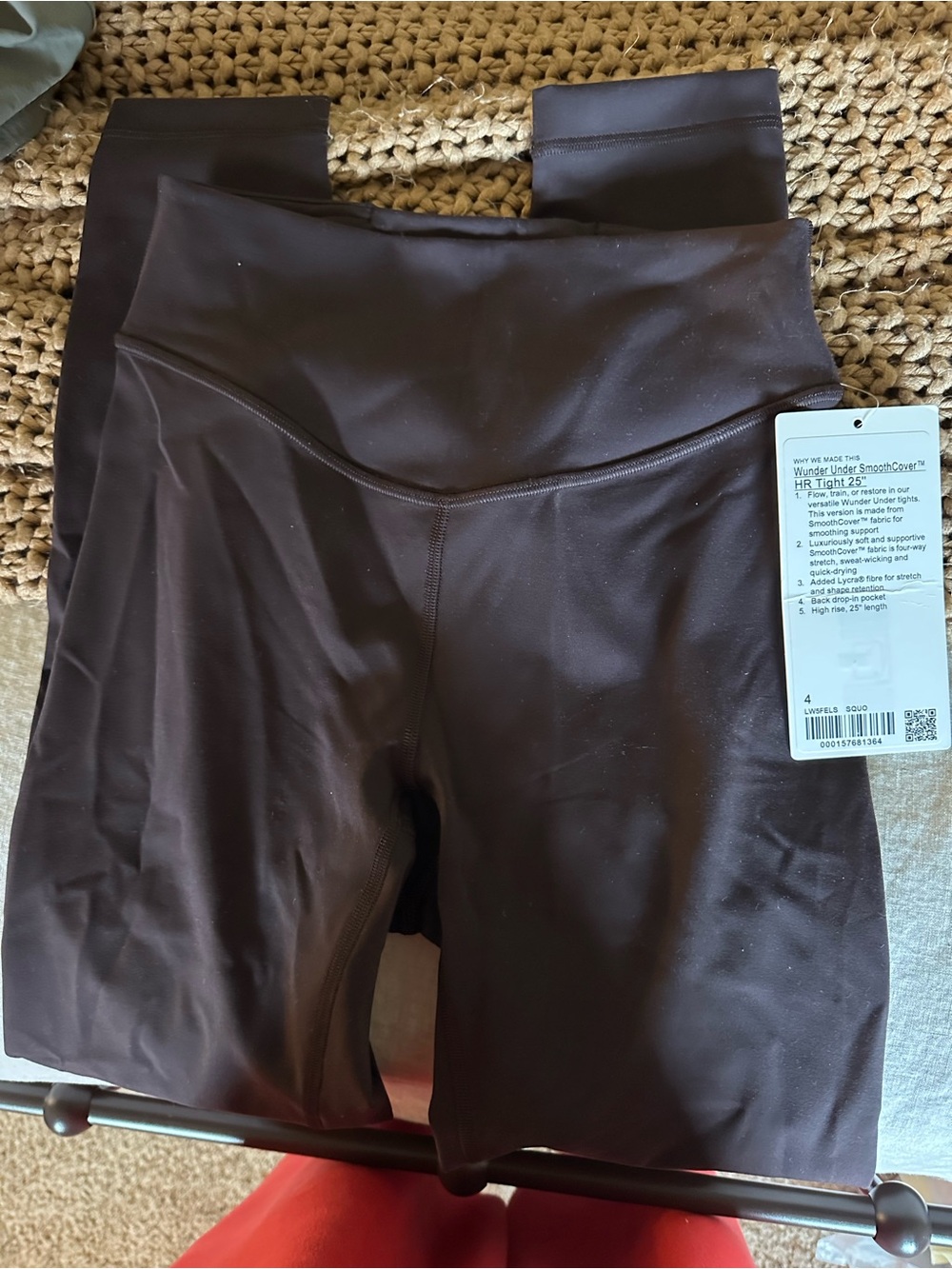 NWT lululemon athletica High-Rise Bike Shorts in Dark Brown